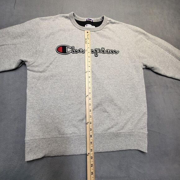Champion Sweatshirt Mens M Gray Pullover Sweatshirt Long Sleeve - Picture 5 of 8